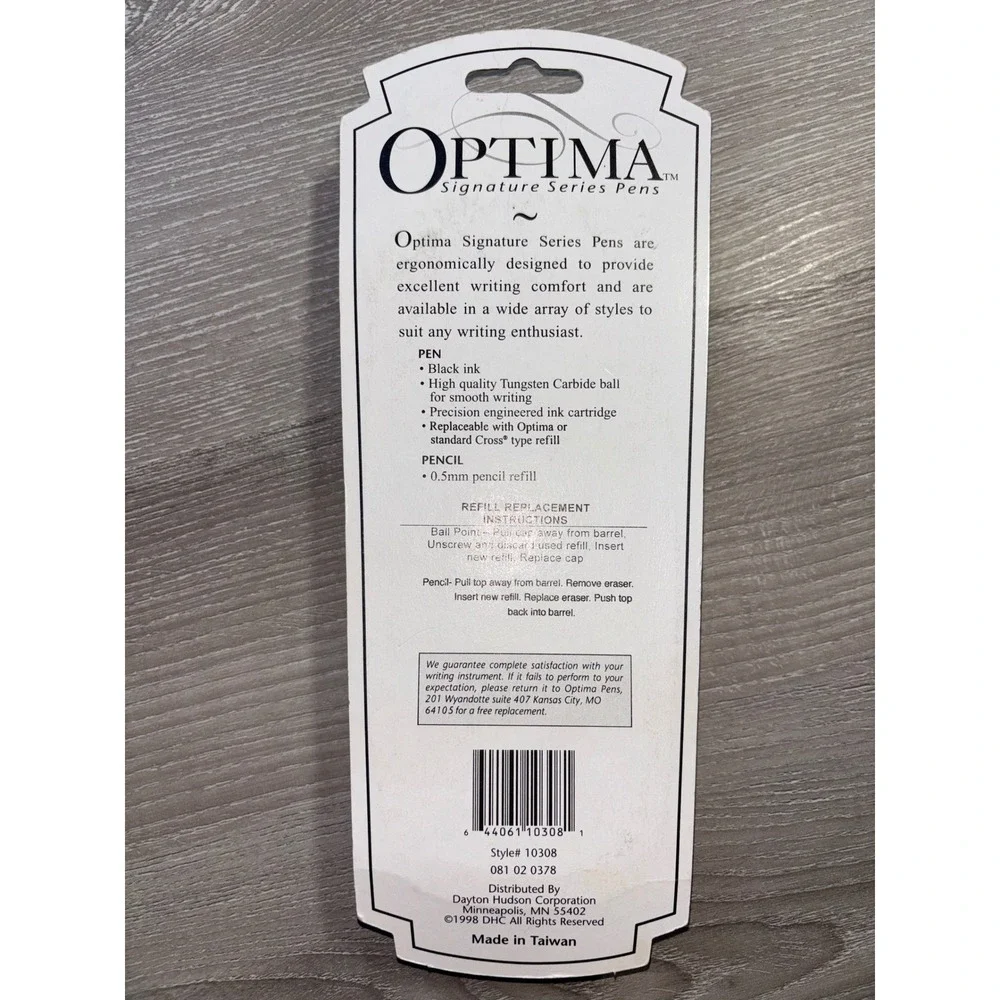 Optima Signature Series‎ Verve Ballpoint Pen and 0.5mm Pencil Set Black 10308